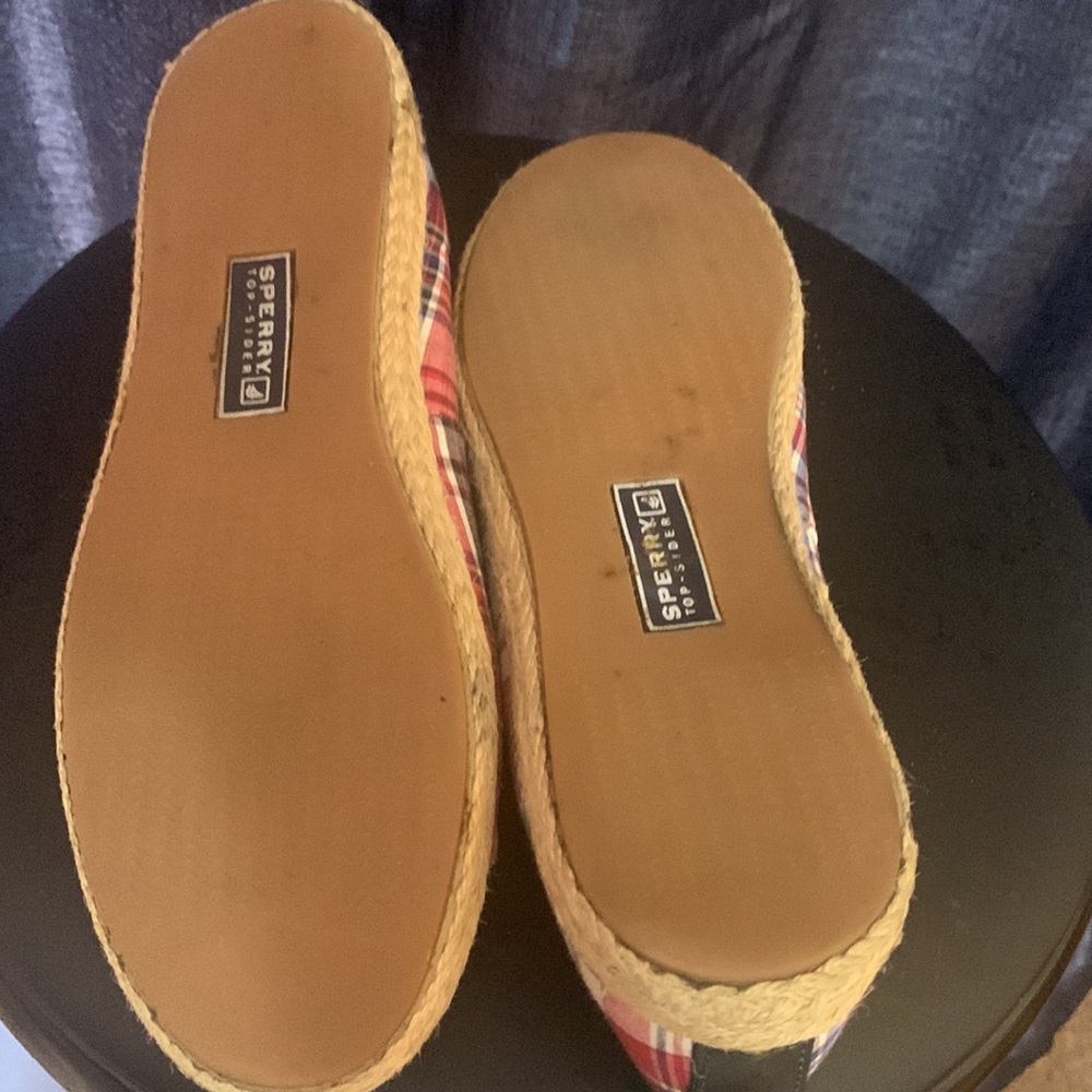 Women’s Vintage Sperry Plaid Top Siders - Size 9 - Picture 7 of 11